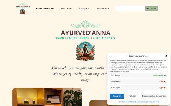 Screenshot of ayurvedanna.fr