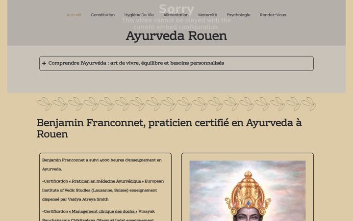Screenshot of ayurvedarouen.com