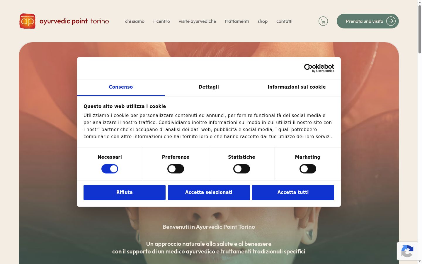 Screenshot of the consent banner shown before any interaction