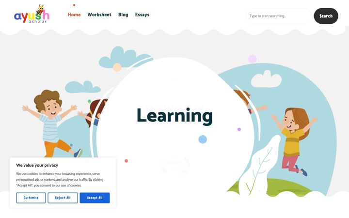 Screenshot of ayushscholar.com