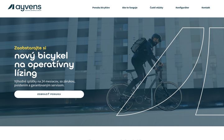 Snímek obrazovky ayvensbike.sk