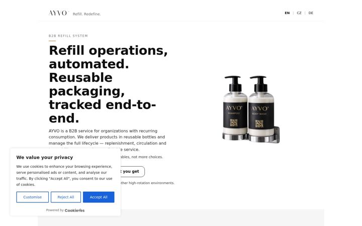 Screenshot of ayvo.co