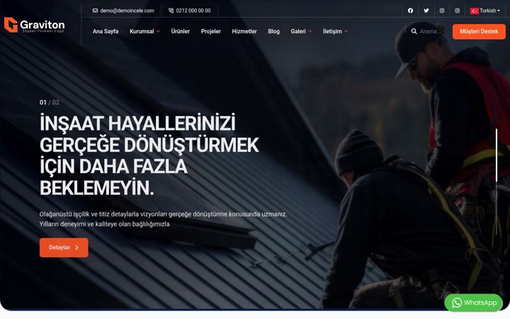 Screenshot of ayzermuhendislik.com