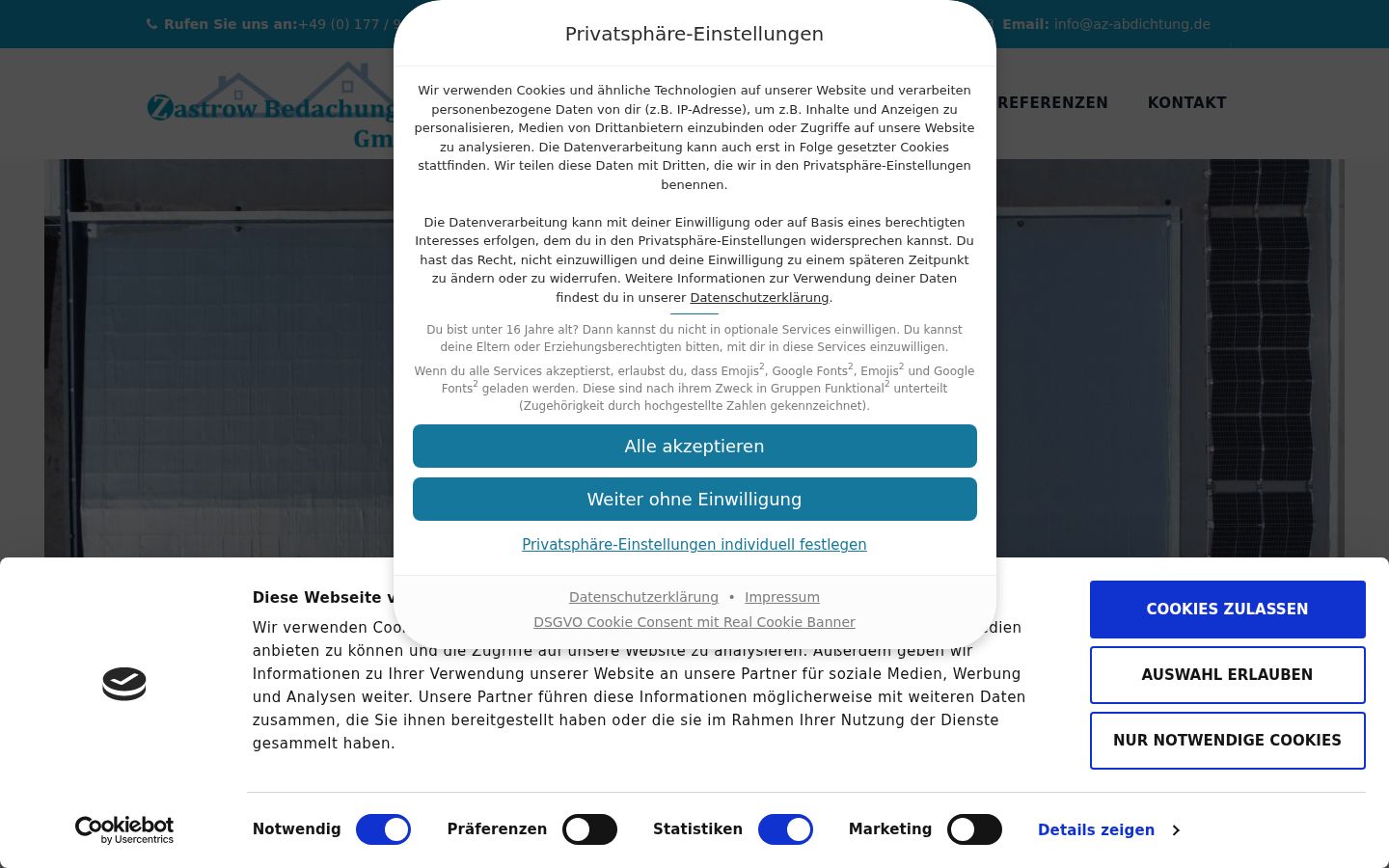 Screenshot tal-banner tal-kunsens muri qabel kwalunkwe interazzjoni
