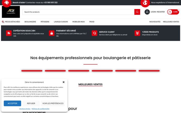 Screenshot of az-bakery.com