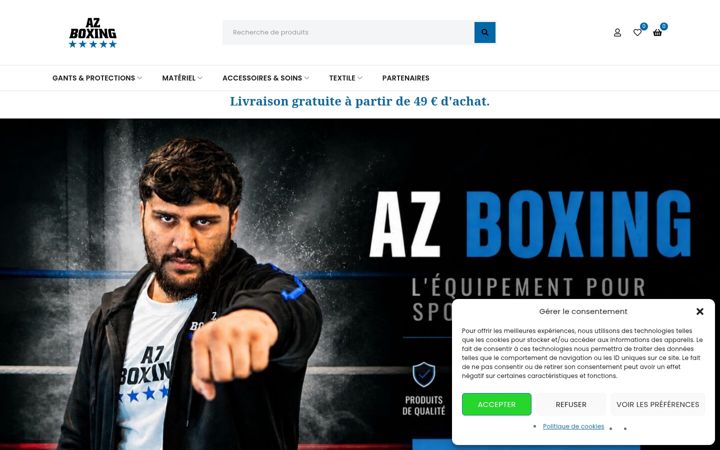 Snímek obrazovky az-boxing.fr