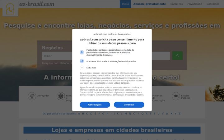 Screenshot di az-brasil.com
