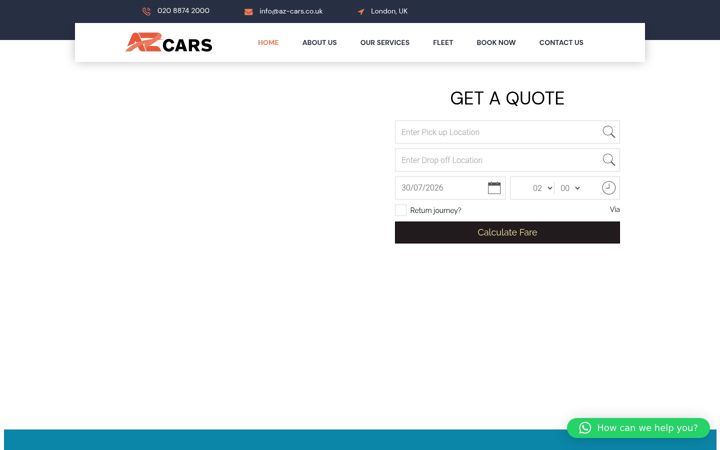 Screenshot of az-cars.co.uk