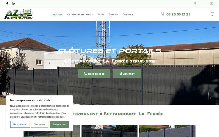Screenshot von az-cloture-distribution.fr