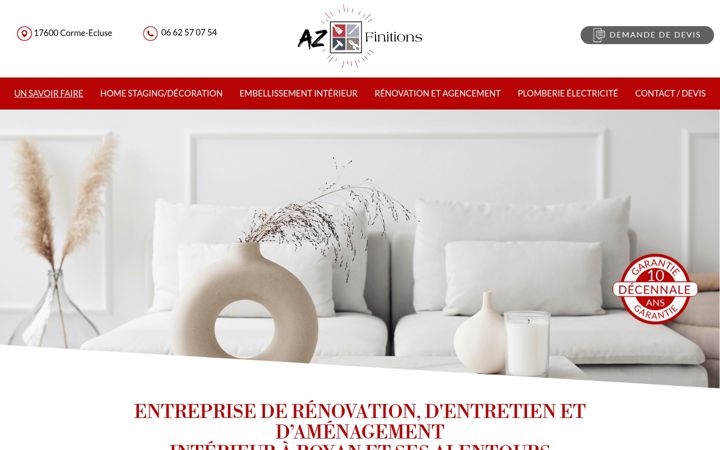 Screenshot of az-finitions.fr