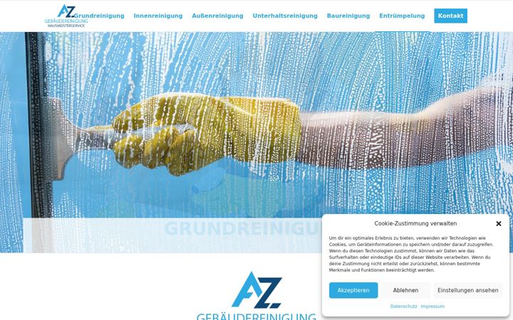 Screenshot of az-gebaeudereinigung.com