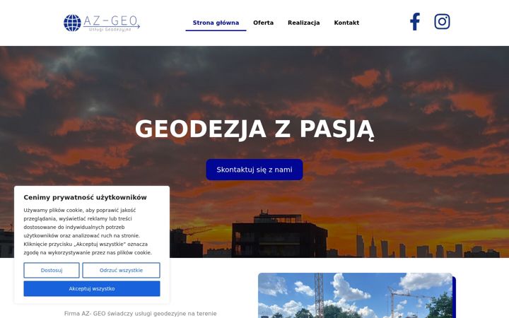 Screenshot of az-geodezja.com.pl