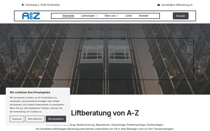 Screenshot of az-liftberatung.ch