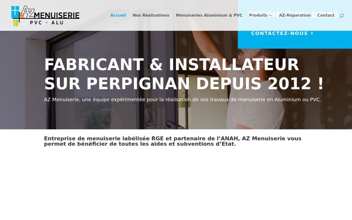 Screenshot of az-menuiserie.fr