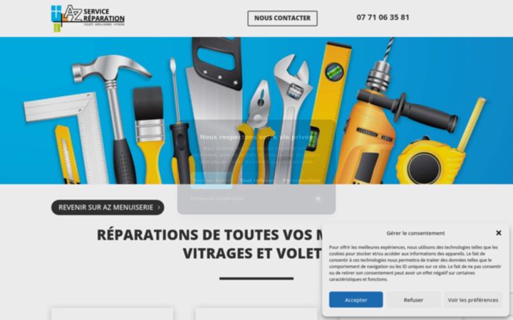 Skærmbillede af az-reparation.fr