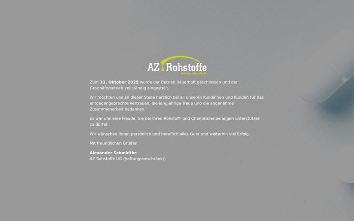 Screenshot of az-rohstoffe.de