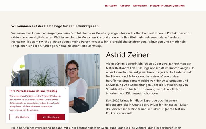 Screenshot of az-schulratgeber.ch