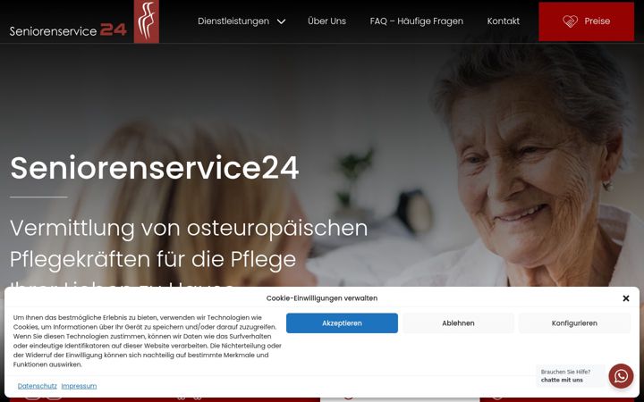 Screenshot of az-seniorenservice.de