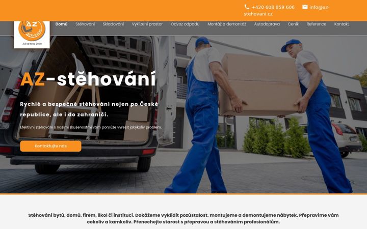 Екранна снимка на az-stehovani.cz