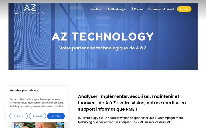 Екранна снимка на az-technology.be
