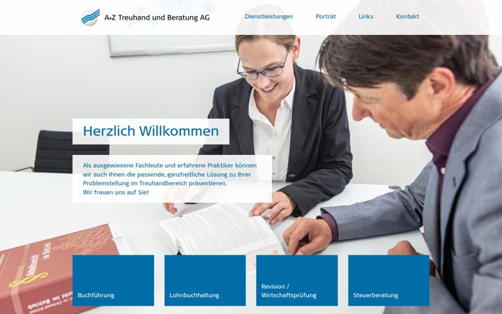 Screenshot of az-treuhand-beratung.ch