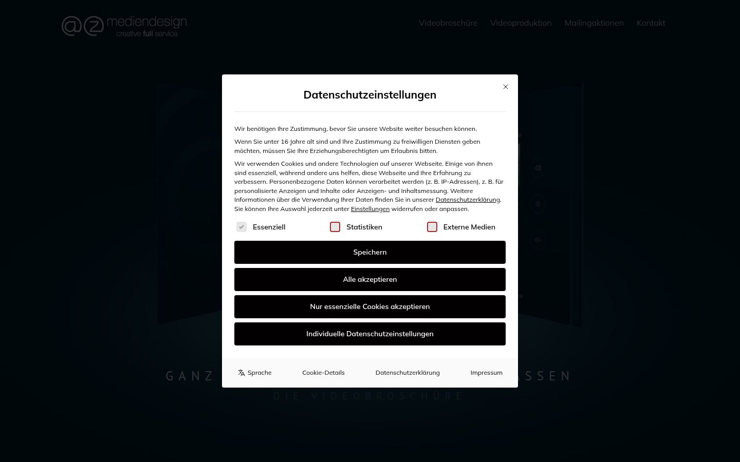 Screenshot tal-banner tal-kunsens muri qabel kwalunkwe interazzjoni