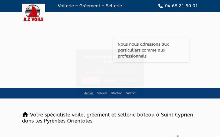 Screenshot of az-voile.com
