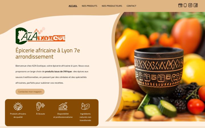 Screenshot of aza-exotique.fr