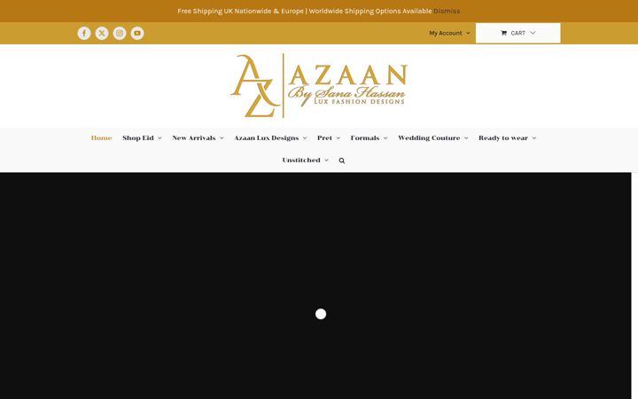 Screenshot of azaanbysanahassan.co.uk