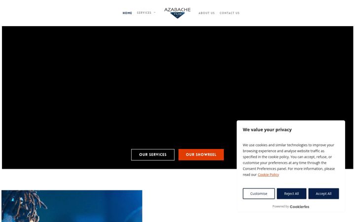 Screenshot of azabachefilms.com