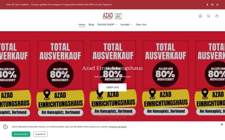 Screenshot of azad-einrichtungshaus.de
