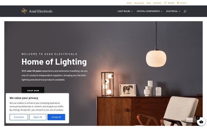 Screenshot of azad.co.uk