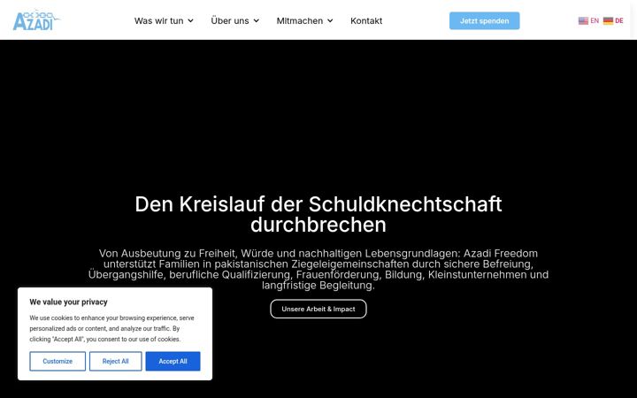 Screenshot of azadi-freedom.de