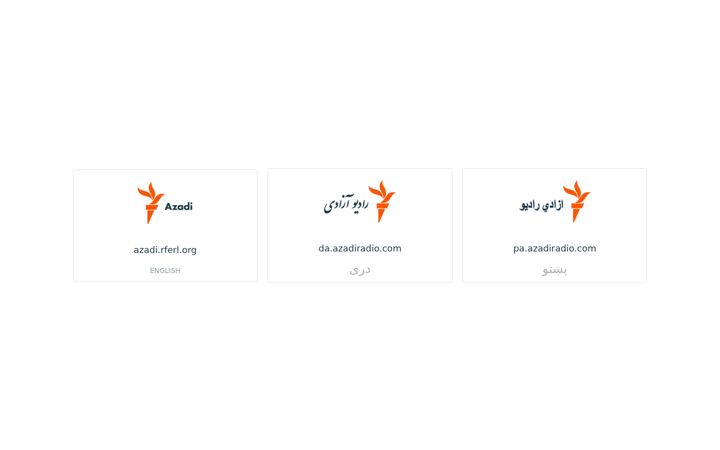 Screenshot of azadiradio.com