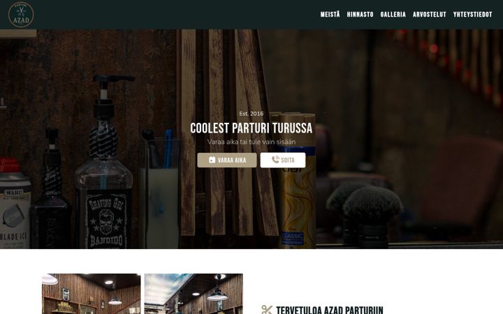 Screenshot of azadparturi.fi
