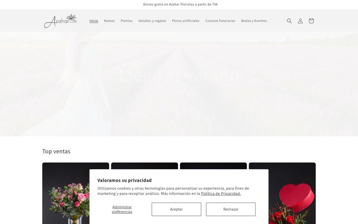 Screenshot of azaharfloristas.es