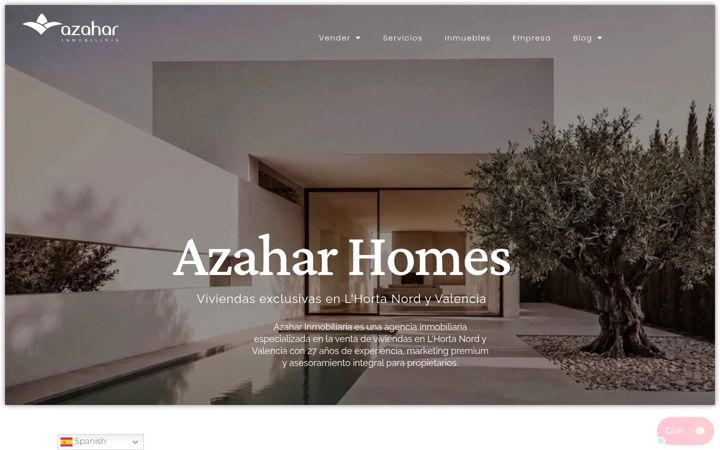 Screenshot of azaharinmobiliaria.com
