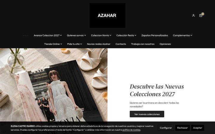 Screenshot of azaharnovias.es