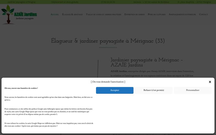 Screenshot of azaie-jardins.fr