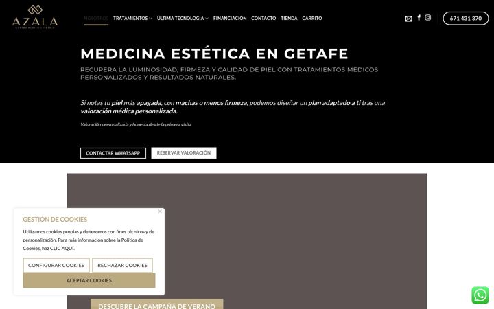 Screenshot of azalacentromedicoestetico.com