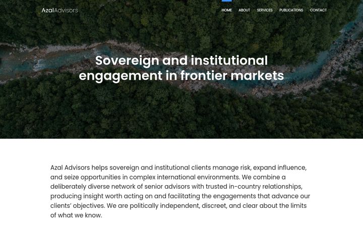 Screenshot of azaladvisors.com