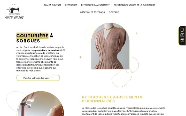 Screenshot of azalea-couture.fr
