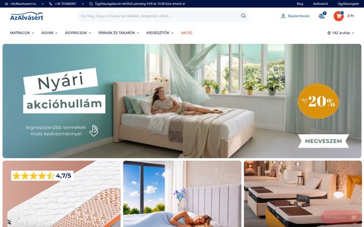 Screenshot of azalvasert.hu