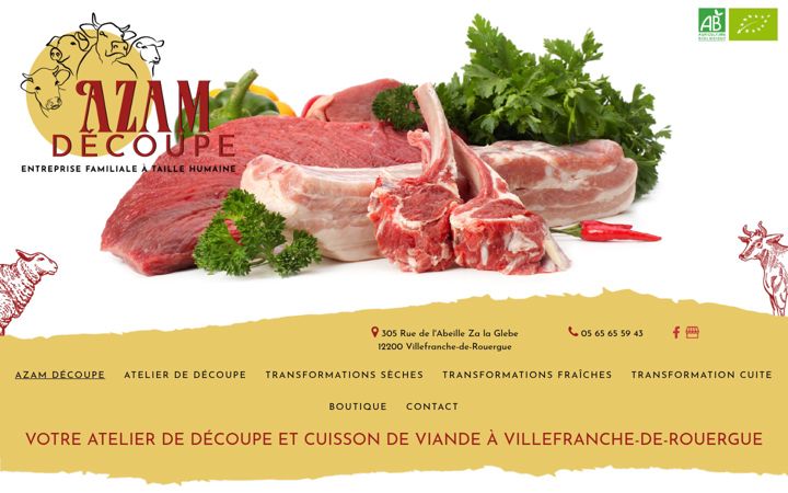 Screenshot of azamdecoupe.fr