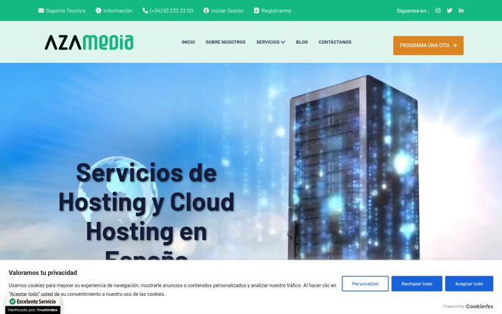 Screenshot of azamedia.com
