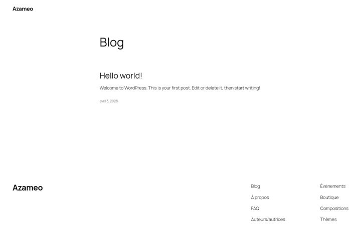 Screenshot of azameo.com