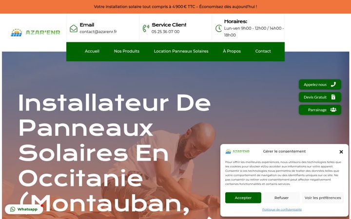 Screenshot of azarenr.fr