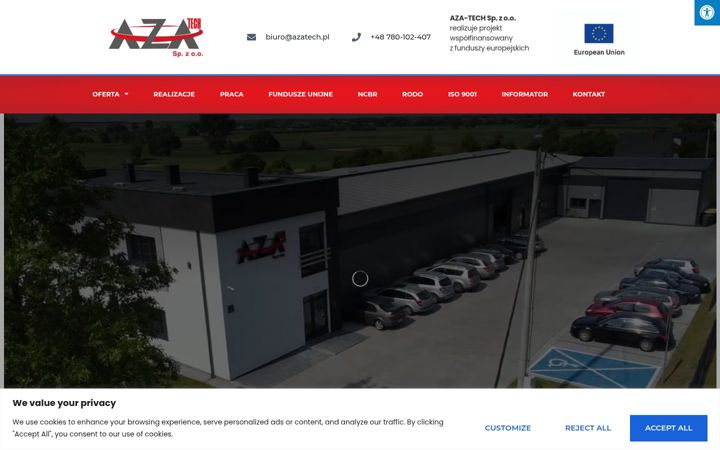 Screenshot of azatech.pl
