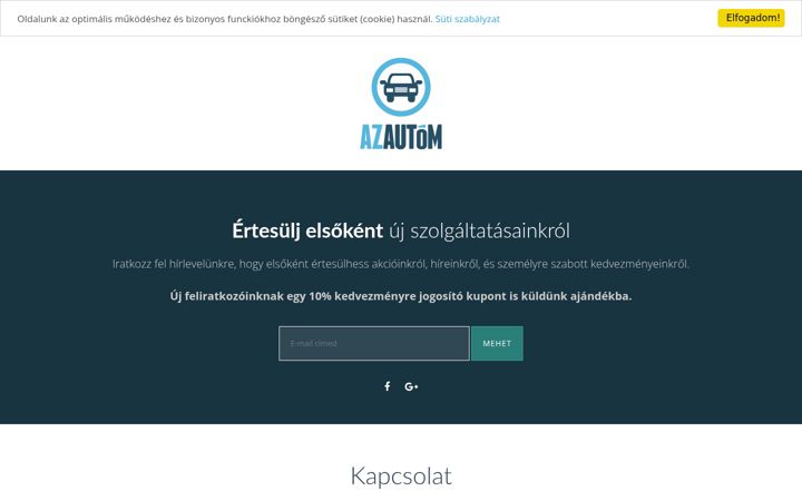 Screenshot of azautom.hu