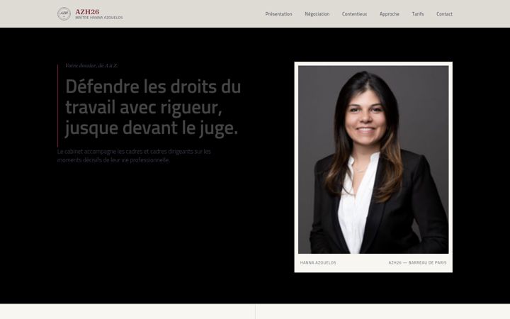 Screenshot of azavocats.com